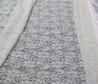 Ivoor Bloemen Katoenen Nylon Kantstof met het AZO Vrije Verven voor Dame Dress CY-DK0029 leverancier