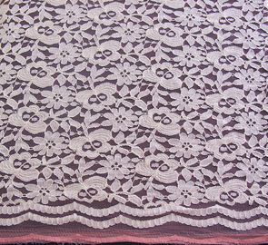 De milieuvriendelijke van het Katoenen Nylon Stof Roze 145CM Kantnetwerk - 150CM-Breedte CY-DK0025 leverancier