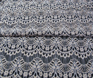 Geribde Gegratineerde de Stoffen Zwarte Guipure van het Kantnetwerk voor Lingerie/Bustehouder CY-DK0038 leverancier