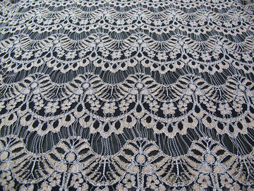 Geribde Gegratineerde de Stoffen Zwarte Guipure van het Kantnetwerk voor Lingerie/Bustehouder CY-DK0038 leverancier