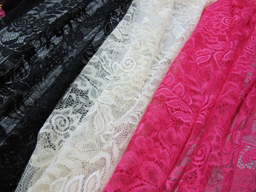 De lichte holle textiel van de het kantstof van het gaas100%nylon blad in Guangzhou-markt (CY-DN0007) leverancier