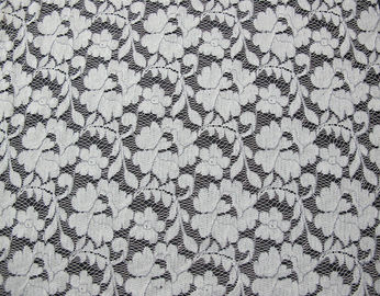 Grijze Elastische de Viscose Nylon Katoenen van het Koordkant Materiële/Bloemenstof CY-DK0011 leverancier