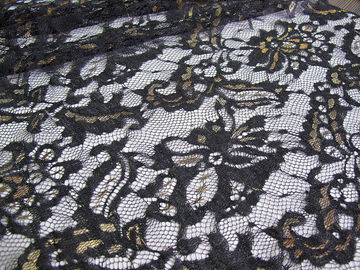 Metaal Nylon Stof van het Eco de Vriendschappelijke Kant voor Kleding Zwarte CY-LW0219 leverancier
