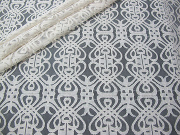 Grijze Voile Katoenen Nylon Kantstof/Elastiek Gebreide Kantstof syd-0003 leverancier