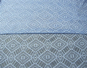 Het geometrische Koningsblauwen van de Katoenen Nylon Netwerk Kantstof voor Nachthemden syd-0004 leverancier