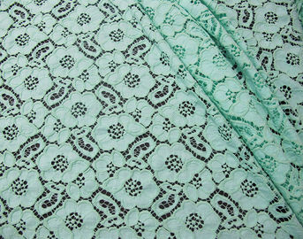 Katoenen van de munt Groene Guipure Nylon Kantstof/Stofferingsstof syd-0010 leverancier