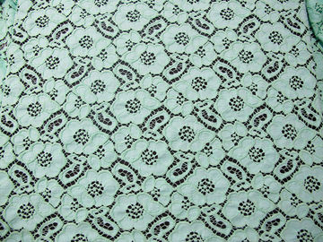 Katoenen van de munt Groene Guipure Nylon Kantstof/Stofferingsstof syd-0010 leverancier
