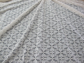 Stretchable Katoenen Nylon Kantstof voor Kleding, de Stof van het Kantnetwerk leverancier
