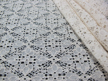 Stretchable Katoenen Nylon Kantstof voor Kleding, de Stof van het Kantnetwerk leverancier