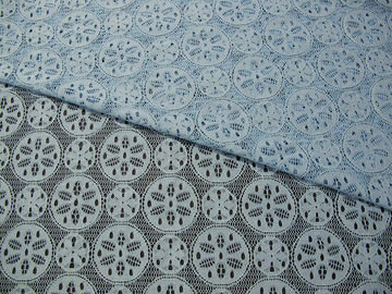 Koningsblauwen van de Katoenen Nylon van het de Sneeuwvlokontwerp Kantstof de Kledingsmateriaal leverancier