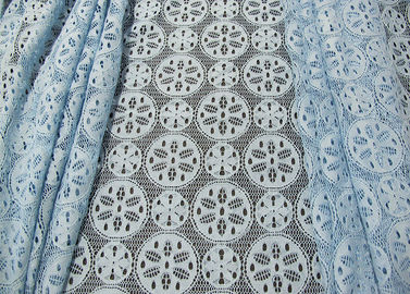 Koningsblauwen van de Katoenen Nylon van het de Sneeuwvlokontwerp Kantstof de Kledingsmateriaal leverancier