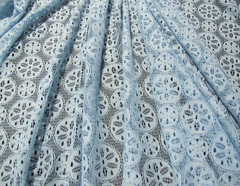 Koningsblauwen van de Katoenen Nylon van het de Sneeuwvlokontwerp Kantstof de Kledingsmateriaal leverancier