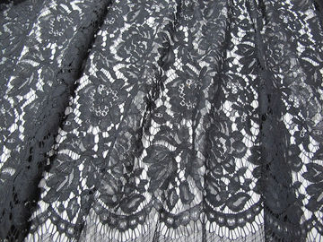Grijze Elastische de Viscose Nylon Katoenen van het Koordkant Materiële/Bloemenstof CY-DK0011 leverancier