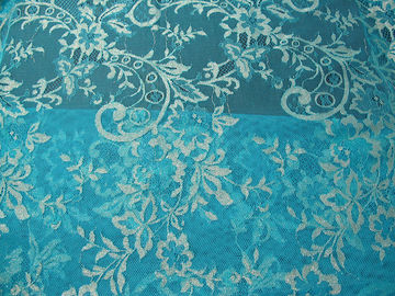 Uitstekende Metaal Bloemen het Kantstof syd-0002 van Tulle van de Kantstof Blauwe, Nylon leverancier