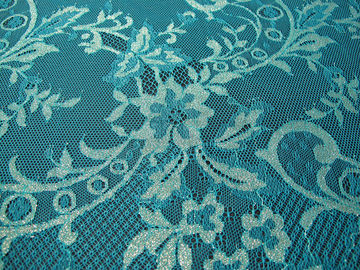 Stretchable Groene Stof van het Bloem Nylon Metaalkant Gebreid voor Kleding leverancier