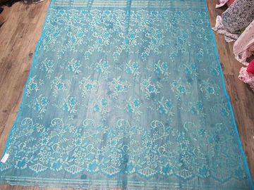 Uitstekende Metaal Bloemen het Kantstof syd-0002 van Tulle van de Kantstof Blauwe, Nylon leverancier