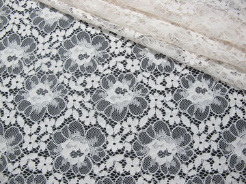 Het milieuvriendelijke Bloemen van de Katoenen Nylon Wit Kantstof voor ZIJN Lingeriesgs BV leverancier
