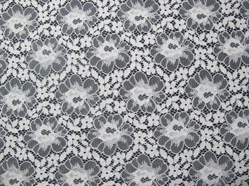 Het milieuvriendelijke Bloemen van de Katoenen Nylon Wit Kantstof voor ZIJN Lingeriesgs BV leverancier