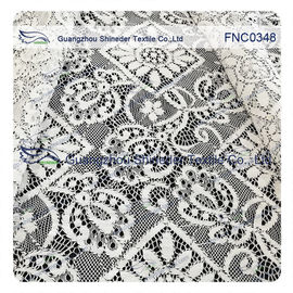 150CM van het Katoenen Nylon de Stoffen Ruitvormig Bloemen Zwart Koord Polyesterkant leverancier