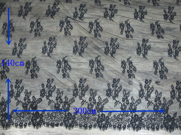 Het Kantversiering van de manier Grote Zwarte Wimper 100% Nylon voor Dame Dress CY-HB0481 leverancier