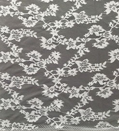 Witte Eco - Vriendschappelijke Vervende Nylon Lichte Netto het Netwerk Kleine Bloem van de Kantstof Dame Dress leverancier