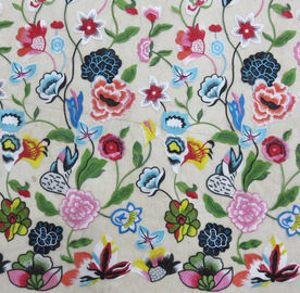 Multi - Stof van het Kleuren haakt de Bloemen Geborduurde Kant, Maniertextiel leverancier