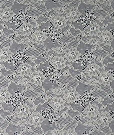 Elastische Kantstof van Spandex &amp; Nylon met het Patroon van de Klaverbloem leverancier