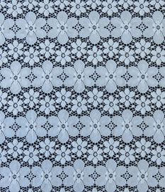 De nylon Versiering van de het Kantstof van Spandex Elastische Blauwe Bloemen voor Dame Garment leverancier
