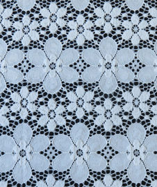 De nylon Versiering van de het Kantstof van Spandex Elastische Blauwe Bloemen voor Dame Garment leverancier