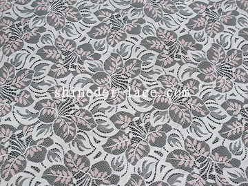 De roze/Witte Katoenen Nylon Kantstof of de Aanpassing kleurt voor Kleding syd-0182 leverancier