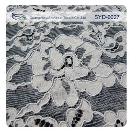 Zilveren van de het Kantstof van de Manier Zwitserse Geribde Jacquard de Bruidenkleding leverancier
