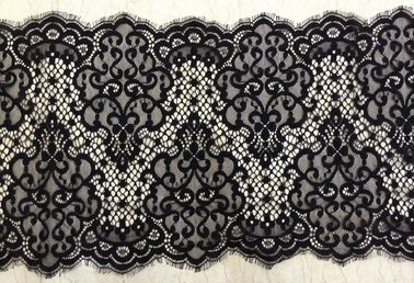 Het nylon gratineerde het Zwarte Wimperkant In orde maken voor Decoratief Kledingstuk leverancier