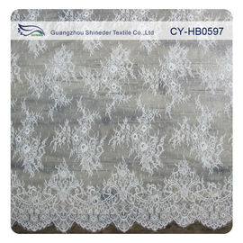 Verstoorde het Kantversiering van de manier Nylon Rek Wimper/Geborduurde Kantstof leverancier