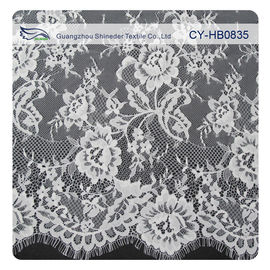 100 het nylon Zwitserse Kant van Voilechantilly, Aangepaste Franse Kantstof leverancier