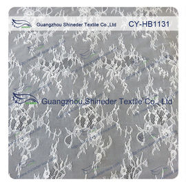 100 nylon Bruids Chantilly-het Kantstof van de Kant Zwitserse Voile, Gedrukte Douane leverancier