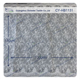 100 nylon Bruids Chantilly-het Kantstof van de Kant Zwitserse Voile, Gedrukte Douane leverancier