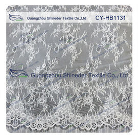 100 nylon Bruids Chantilly-het Kantstof van de Kant Zwitserse Voile, Gedrukte Douane leverancier