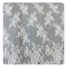 De mooie witte Nylon Versiering van het Wimper Elastische Kant/Decoratieve Kantversiering leverancier