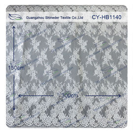 De mooie witte Nylon Versiering van het Wimper Elastische Kant/Decoratieve Kantversiering leverancier